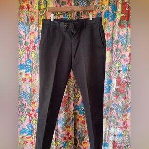 J. Crew Dark Gray Chino Suit Pants Tapered Fit. 33x32